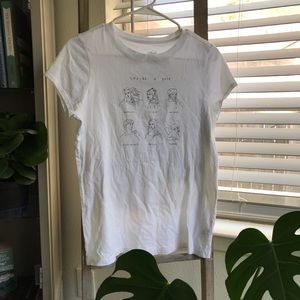 Artists Strike A Pose White Crew Neck Tee